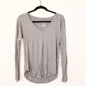 American Eagle Grey Long Sleeve Tshirt